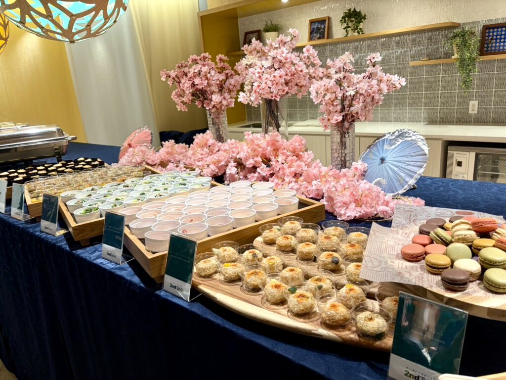 港区にて50名様分の社内お花見プランのケータリング(東京）