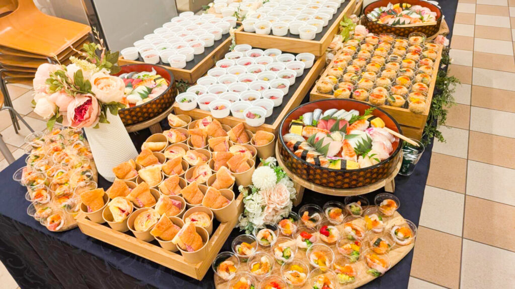 吹田市にて48名様分の交流会でのケータリング（大阪）